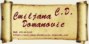 Cmiljana Domanović vizit kartica